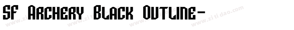 SF Archery Black Outline字体转换
